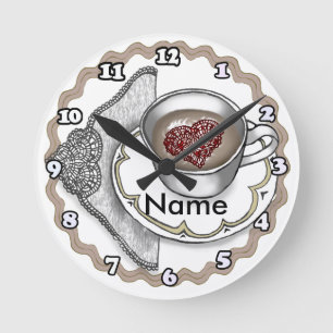 Herz in einer Tasse Uhr