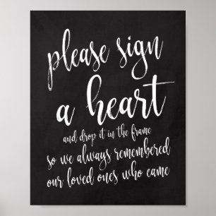 Herz in Frame Chalkboard Hochzeit 8x10 Zeichen fal Poster