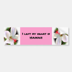 Herz in Hawaii Autoaufkleber