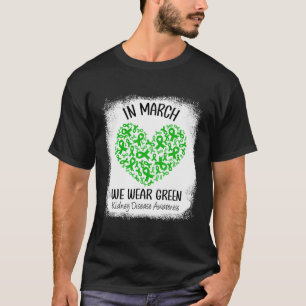 Herz in März tragen wir grüne Nierenerkrankung Awa T-Shirt