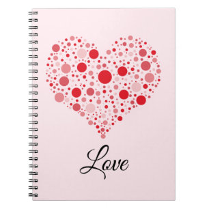 Herz in Punkten Notizblock