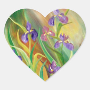 Herz-Iris-Aufkleber Herz-Aufkleber