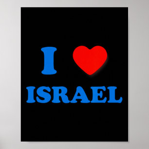 Herz Israel I Love Israel Unabhängigkeit Tag Star Poster