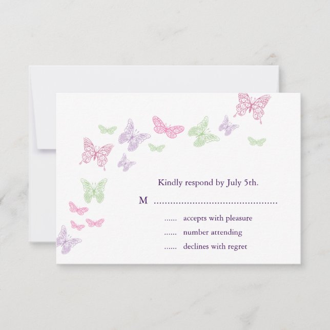 Herz ist ein Flutter-UAWG RSVP Karte (Vorderseite)