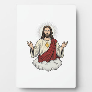 Herz-Jesu-Andachtsmotiv Vintage-Stich-Design_1 Fotoplatte