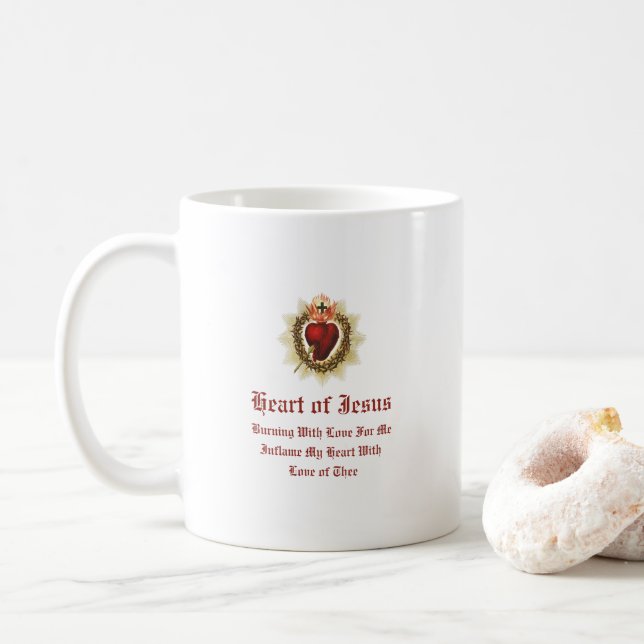 Herz-Jesu-Tasse Kaffeetasse (Mit Donut)