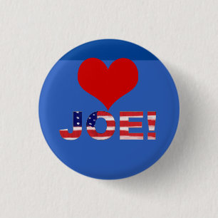 Herz JOE! auf Blau mit Flagge Button