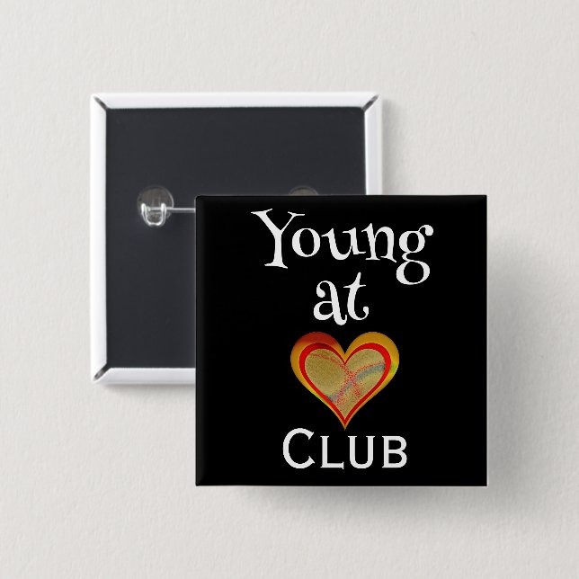 Herz-Jugend-Club-Button Button (Vorne & Hinten)
