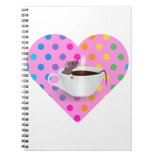 Herz Kaffe Maus Notizblock