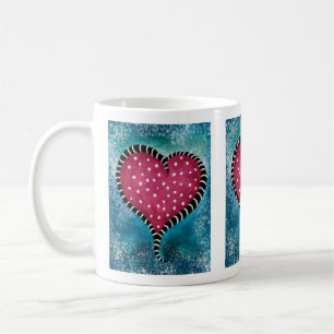 Herz-Kaffee-Tasse Rosa Blau Niedlich Kaffeetasse