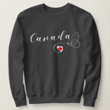 Herz Kanada Sweatshirt, kanadische Flagge
