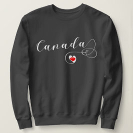 Herz Kanada Sweatshirt, kanadische Flagge Sweatshirt