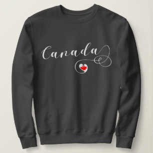 Herz Kanada Sweatshirt, kanadische Flagge Sweatshirt