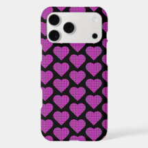 Herz Karo Rosa Schwarz iPhone Slim Hülle