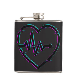 Herz-Karo Vinyl Wrapped Flask Flachmann