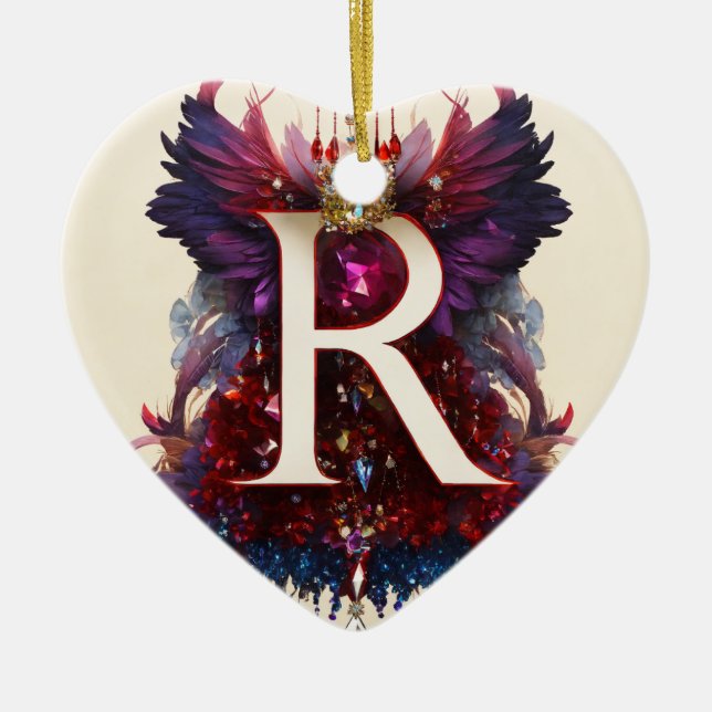 Herz Keramik Ornament (Vorne)