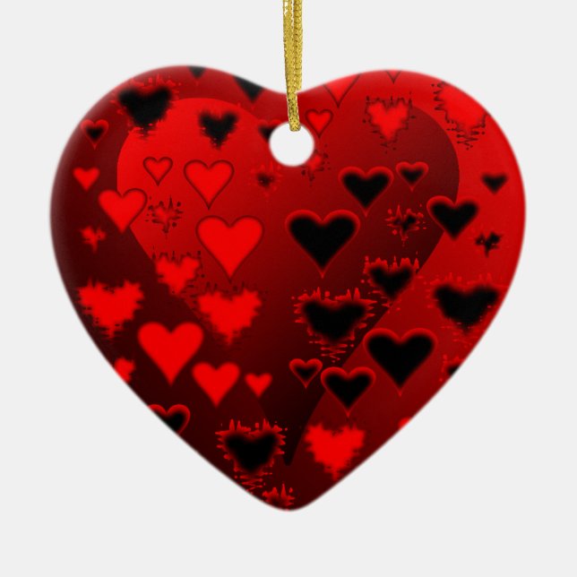 Herz Keramik Ornament (Vorne)