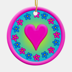 Herz Keramik Ornament