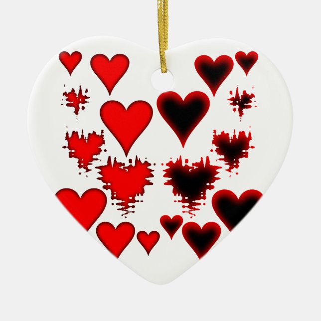 Herz Keramik Ornament (Vorne)