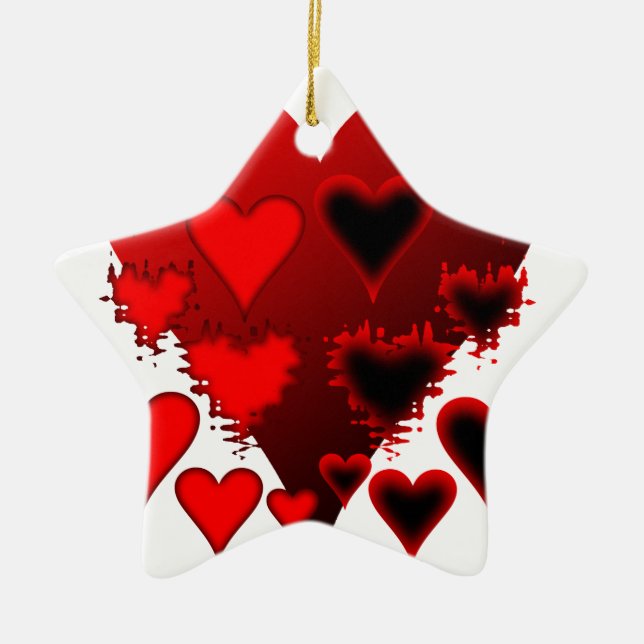 Herz Keramik Ornament (Vorne)