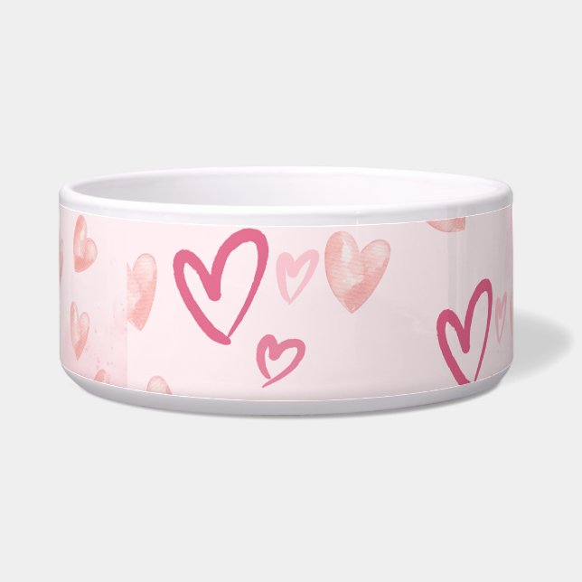 Herz-Keramik Pet Bowl Napf (Rechts)