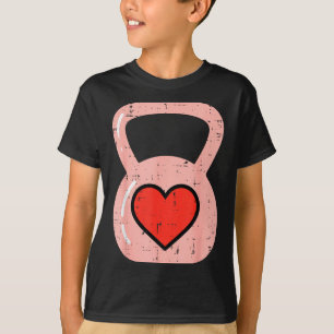 Herz-Kettlebell-Gym-Fitness Valentinstag Männer Fr T-Shirt