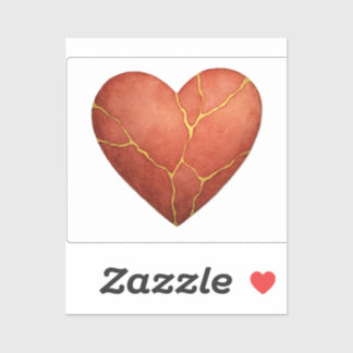 Herz Kintsugi Aufkleber