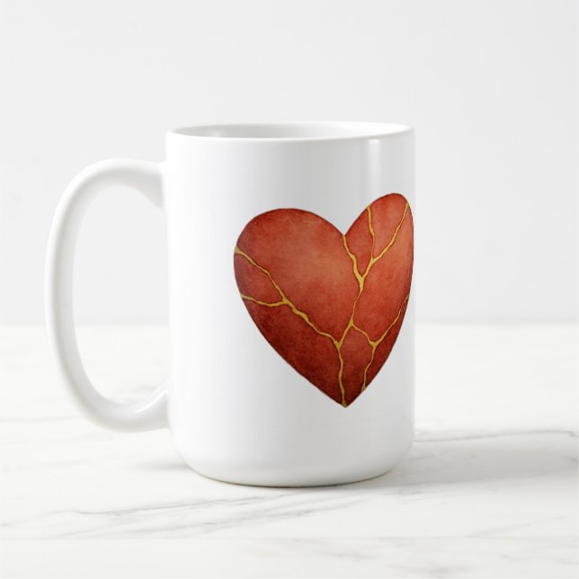 Herz Kintsugi Kaffeetasse (Links)