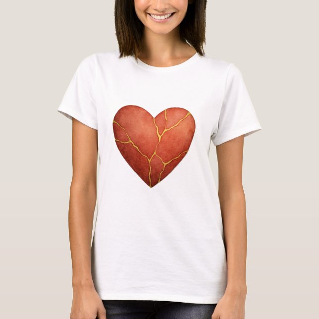 Herz Kintsugi T-Shirt (Vorderseite)