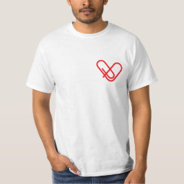 Herz-Klipp auf dem T - Shirt der Männer