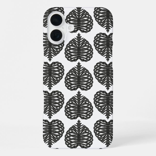 Herz Knochen iPhone Hülle (Rückseite)