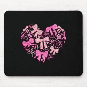 Herz Kokette Schleife Valentinstag Frauen Mädchen Mousepad
