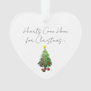 Herz kommt Zuhause für Weihnachts-Tree-Star-Famili Ornament