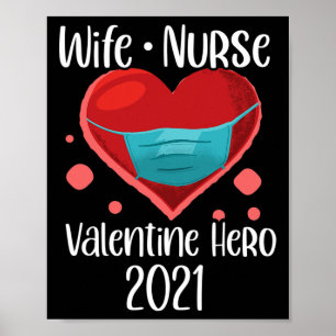 Herz Krankenschwester Valentinstag Shirt-Geschenke Poster
