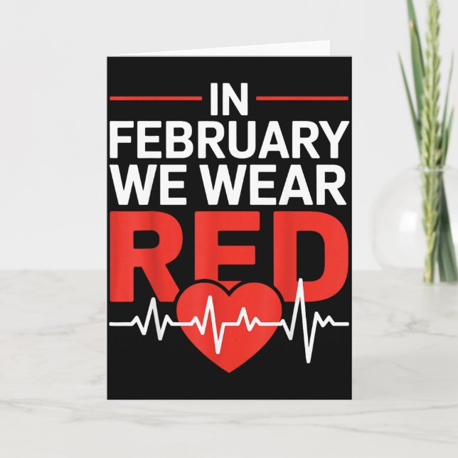 Herz-Krankheit-Bewusstsein Herz-Erholung Männer Vi Karte (Vorderseite)