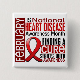 Herz-Krankheits-Bewusstseins-Monats-Band I2.5 Button