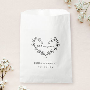 Herz-Kranz Lass Liebe Wachsen Hochzeits-Blumensame Geschenktütchen