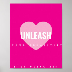 Herz Kreativität Poster Künstler Nicht-KI