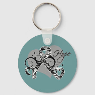Herz-Krebs-Bewusstsein für Hoffnung Schlüsselanhänger