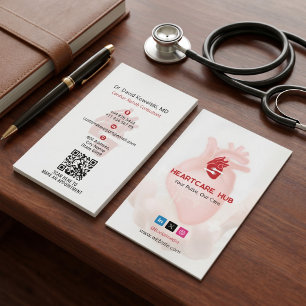 Herz-Kreislauf-Business   Simple Red Visitenkarte