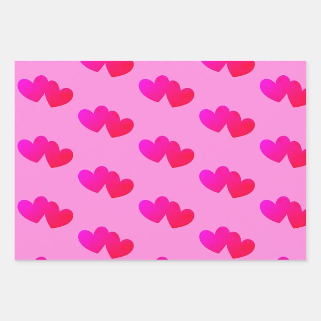 Herz-Kreislauf-Muster Geschenkpapier Set (Vorderseite)