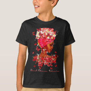 Herz-Krieger-Schmetterlinge Frauen Rote Herzkrankh T-Shirt