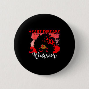 Herz Krieger Schwarze Frau Rotes Herz Krankheit Be Button