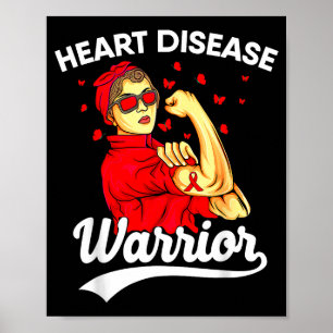 Herz Krieger Unzerbrechliche Frauen Rote Herzkrank Poster