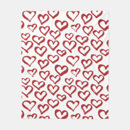 Herz kritzelt Fleecedecken Fleecedecke