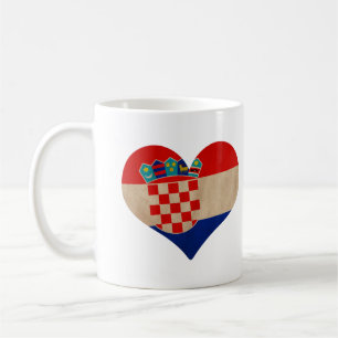 Herz Kroatiens Kaffeetasse