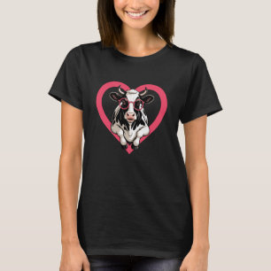 Herz Kuh Brille Kühe T-Shirt