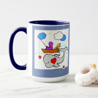 Herz-Kunst-glückliche Wal-Tasse Tasse
