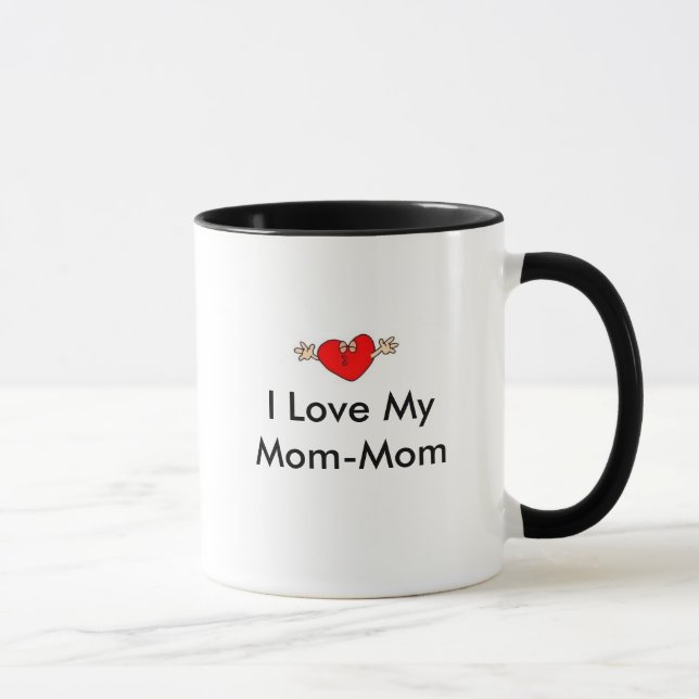 Herz-Küssen, i-Liebe meine Mama-Mama Tasse (Rechts)