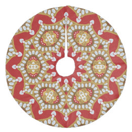 Herz & Lebkuchen Weihnachten Fleece Weihnachtsbaumdecke